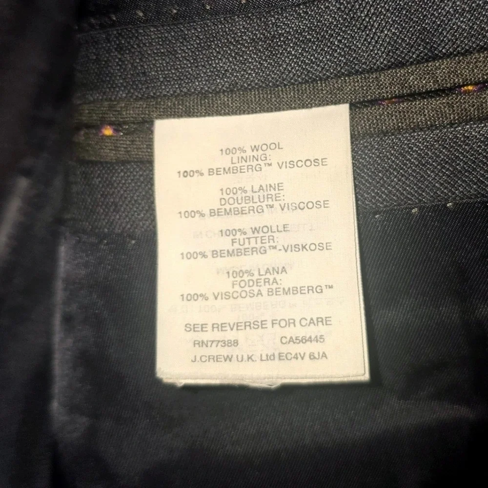 J.Crew Ludlow Blazer 40R Unstructured Tollegno 1900 Wool Navy Sport Suit Jacket
